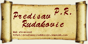 Predisav Rudaković vizit kartica
